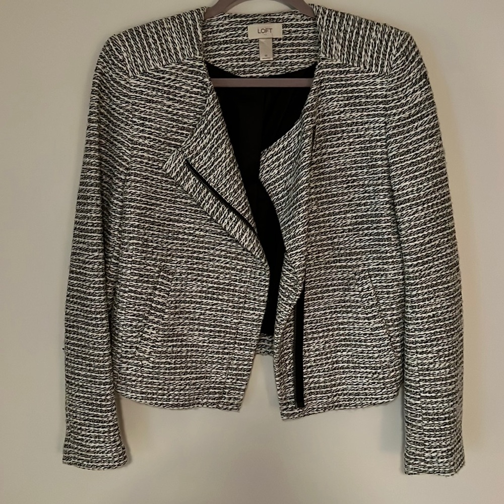 Black and white tweed Loft Jacket